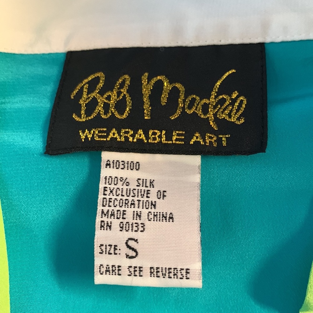 Vintage Bob Mackie Wearable Art Silk Twin Set - image 8